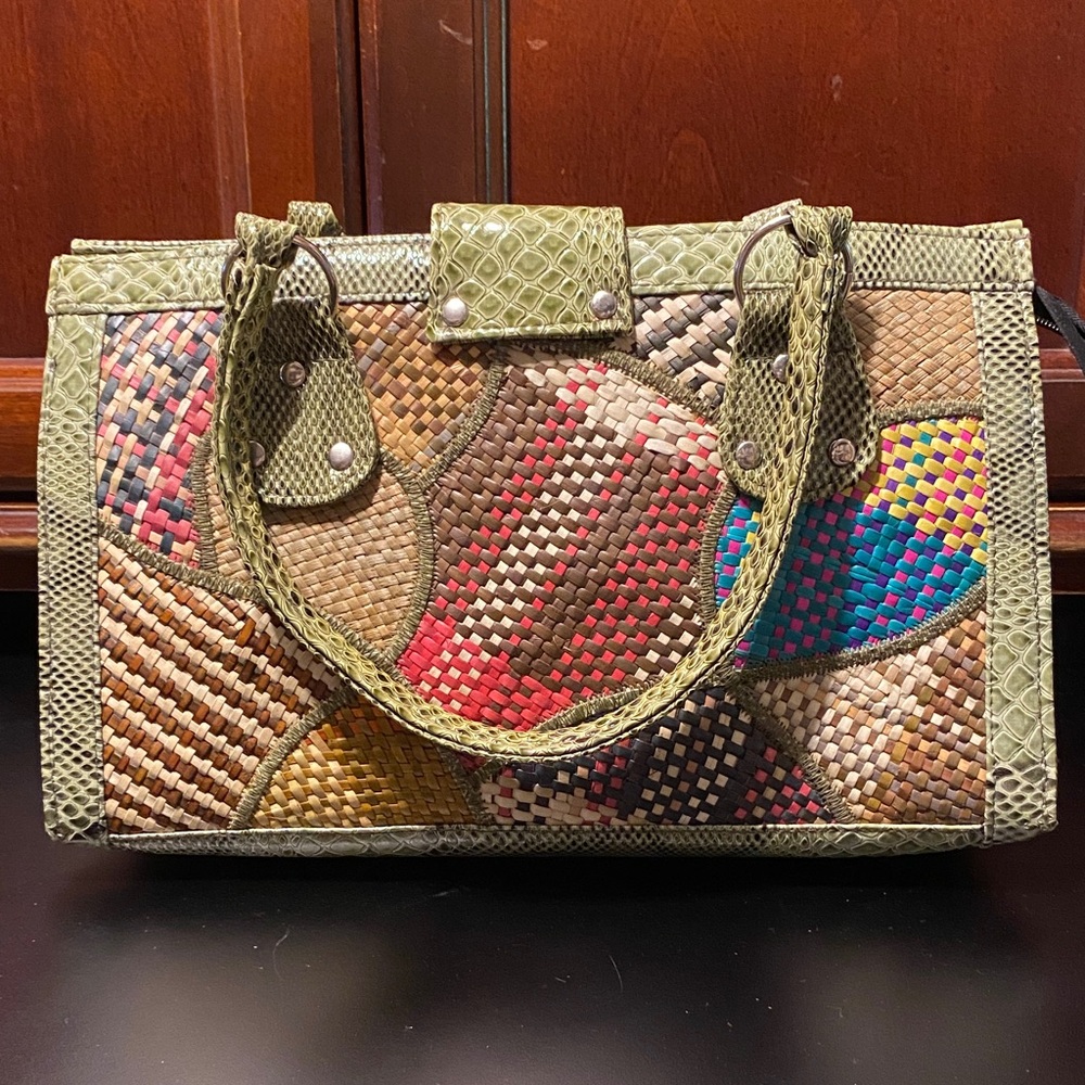 Multicolor Patchwork Handbag - Picture 3 of 16